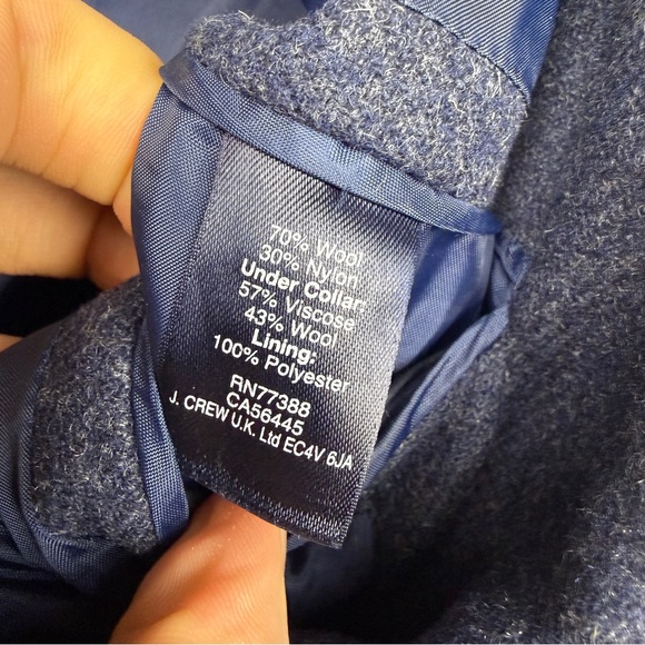 J Crew Wool Ultrasuede Patch Elbow Two Button Blazer - Picture 6 of 6